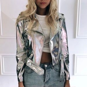 Holographic Vegan Leather Piper&Jane Jacket